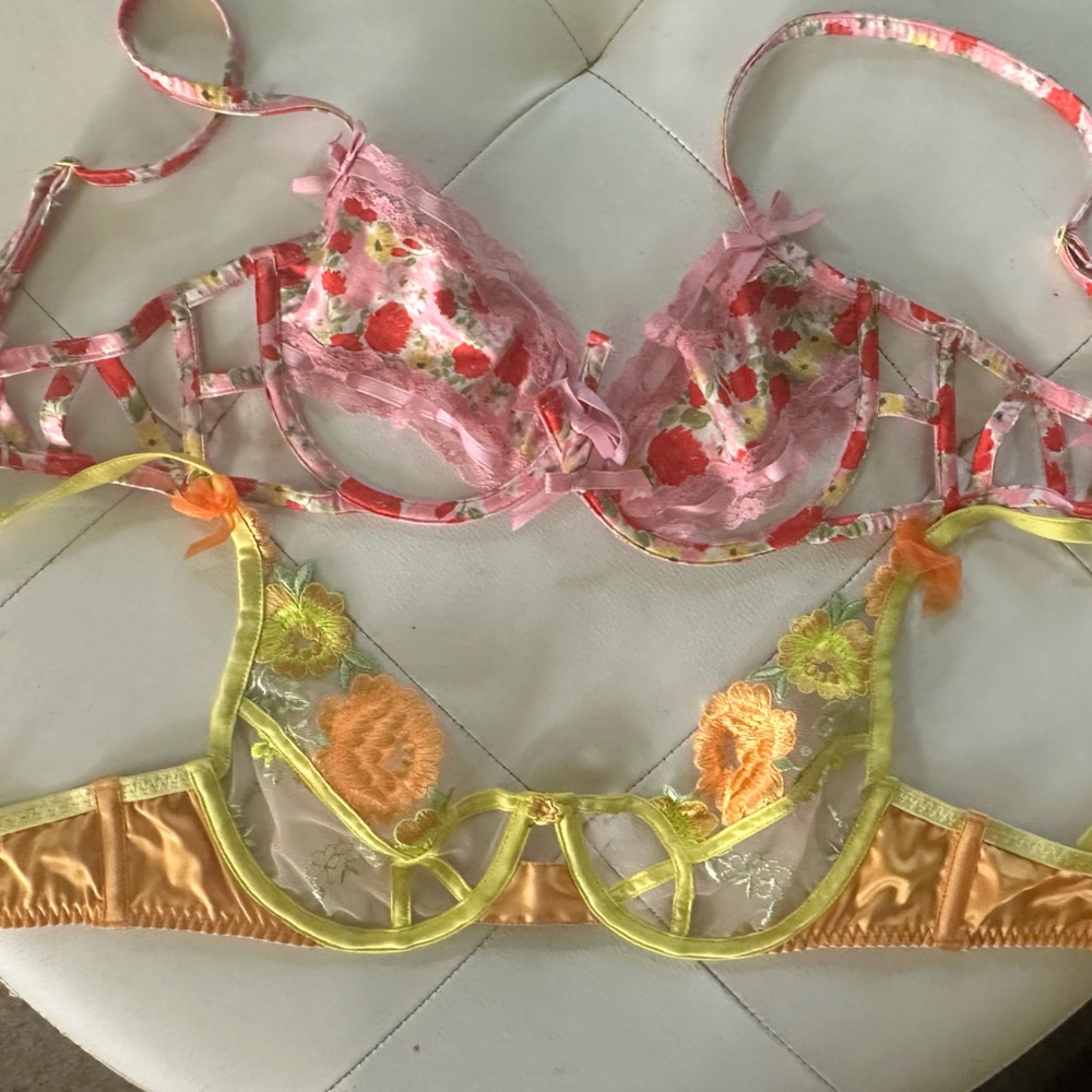 For Love And Lemons Floral Lace Bra Set of ***2!*** - Picture 1 of 3